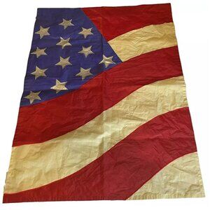 Jetmax 4th of July Stars and Stripes Garden Flag 40" x 28" Embroidered Nylon
